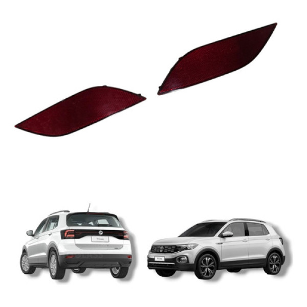 Par Refletor Olho Gato Traseiro Volks. T-cross 2010 A 2021
