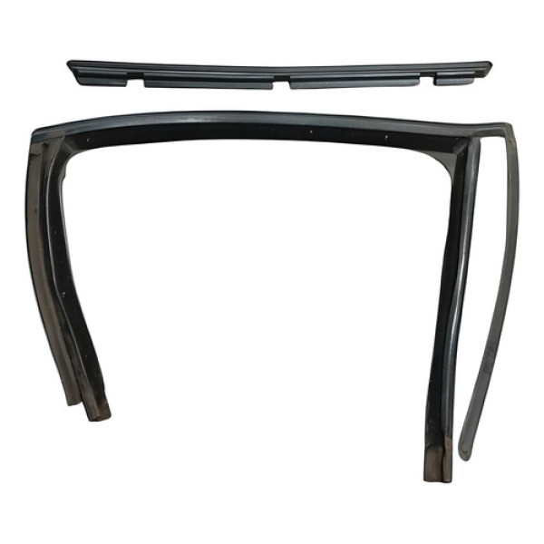 Kit Borracha Pestana Porta Traseira Ld Vw Polo 1.6 2006 2014 Preto