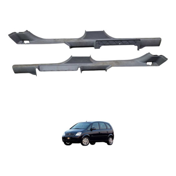 Par Acabamento Soleira Chevrolet Meriva 2002 2011 914578351 Preto