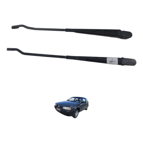 Par Braço Limpador Parabrisa Vw Gol G2 G3 G4 1996 2014 Esquerdo
