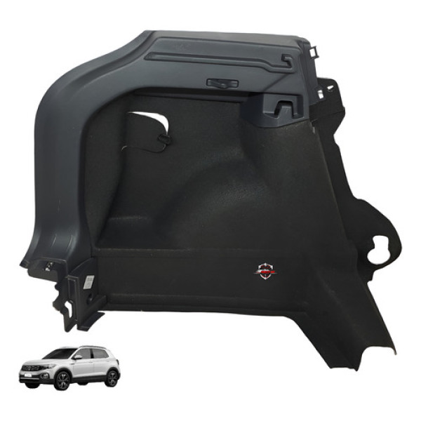 Forro Lateral Esquerdo Porta Malas Volkswagen T-cross 2023 Preto