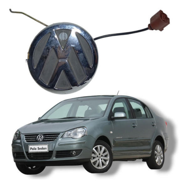 Emblema Tampa Fechadura Traseiro Vw Polo Comfortline 2008 13