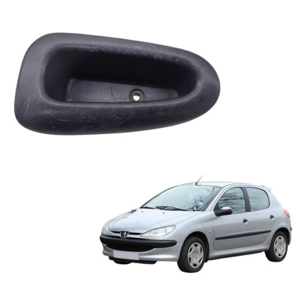 Puxador Porta Dianteira Esquerda Peugeot 206 2008 9629326077 Preto