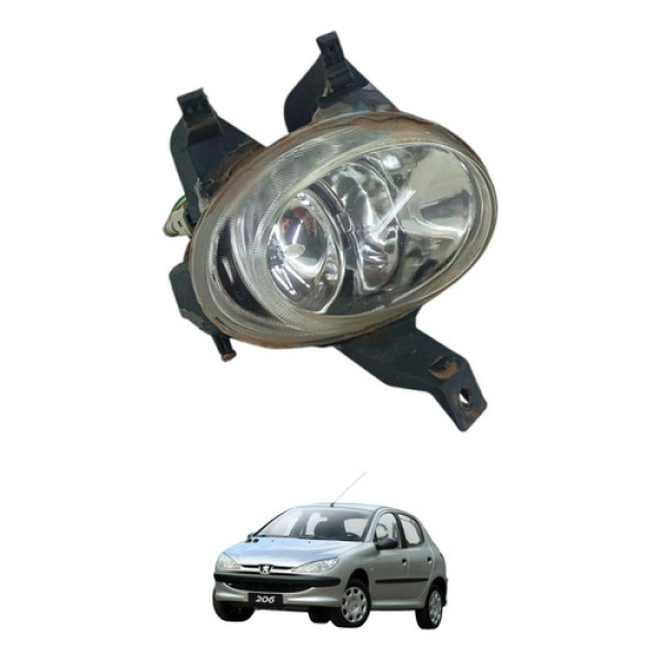 Farol Milha Lado Direito Peugeot 206 2001 2011 9628734080 Branco