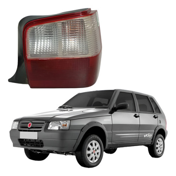 Lanterna Traseira Direita Fiat Uno Mille 2012 Direito Vermelho