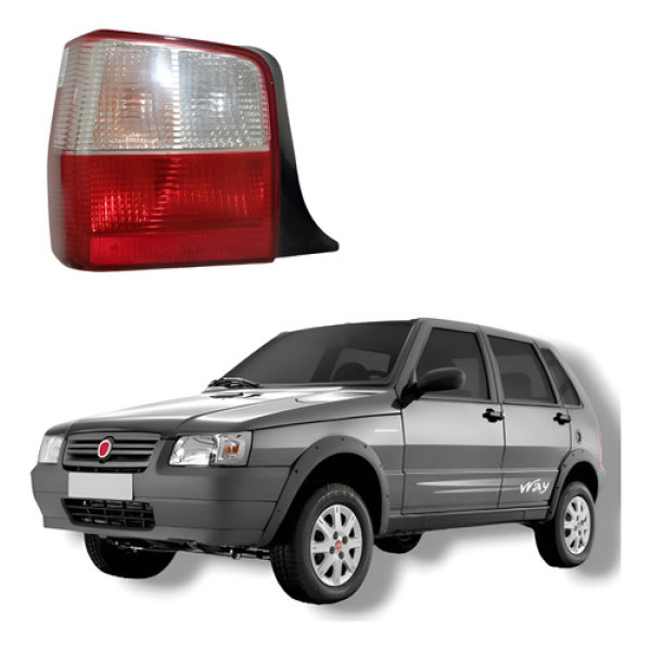 Lanterna Traseira Esquerda Fiat Uno Mille 2012 Esquerdo Vermelho