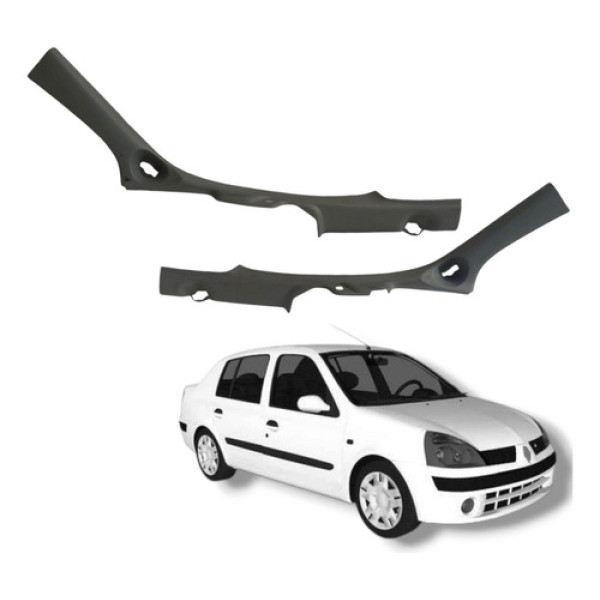 Par Soleira Moldura Acabamento Traseiro Renault Clio 2004