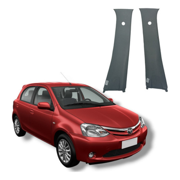 Par Acabamento Coluna Central Toyota Etios 2012 A 2020