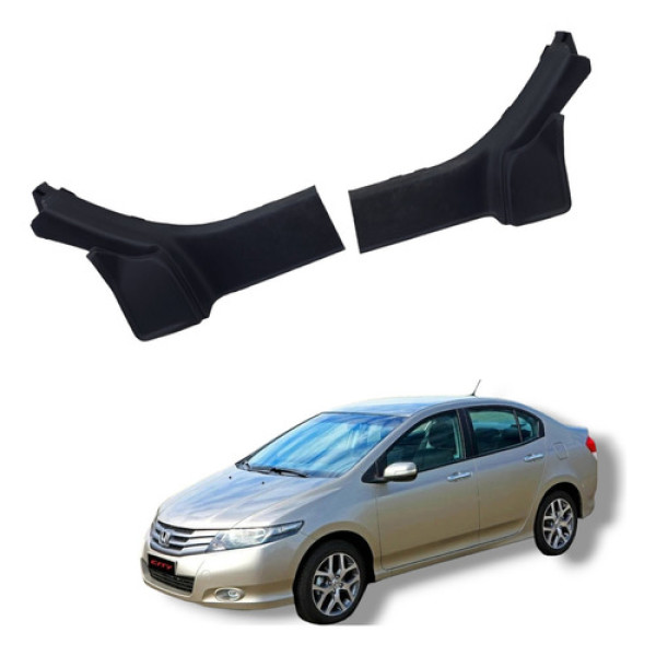 Par Acabamento Soleira Traseiro Honda City 2009 A 2014