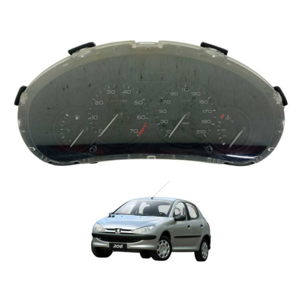 Painel Instrumentos Peugeot 206 1.4 2005 2008 9659728980 Prateado