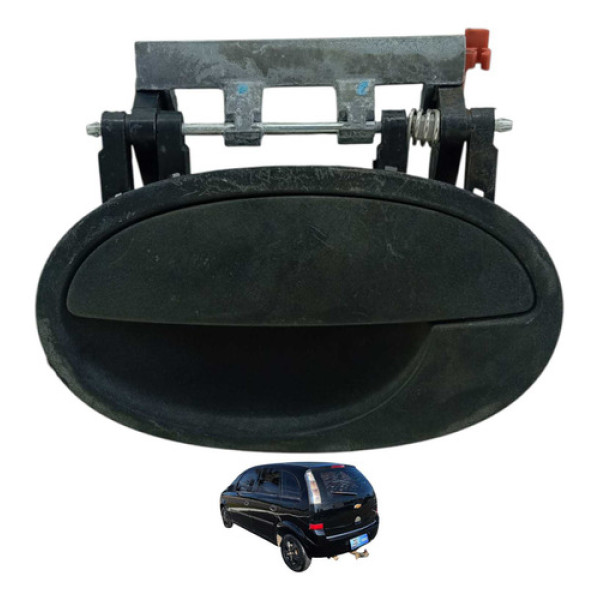 Maçaneta Extena Porta Traseira Le Gm Meriva 2011 24434871 Preto Traseira
