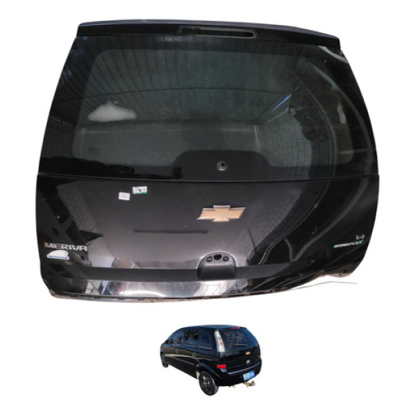 Tampa Traseira Chevrolet Meriva 2003 2011 Com Detalhe Preto