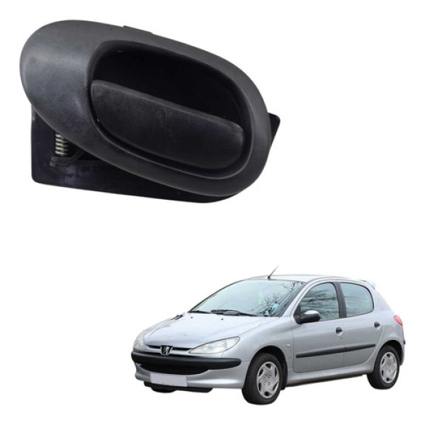 Maçaneta Interna Dianteira Le Peugeot 206 2008 9623698477 Preto Dianteira