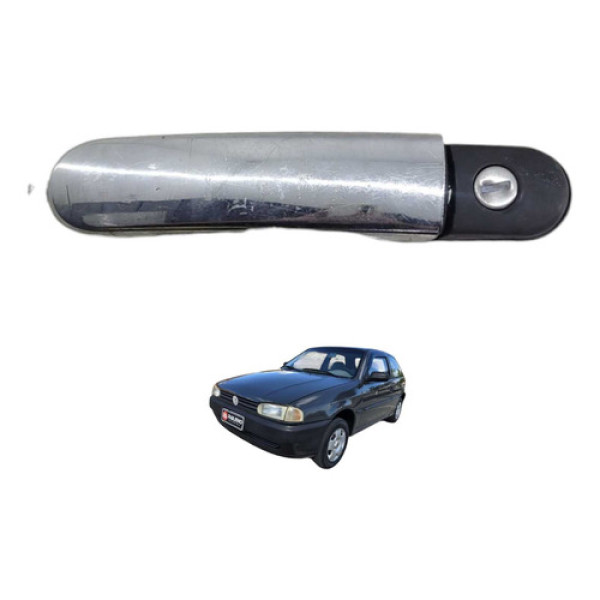 Maçaneta Externa Dianteira Esquerda Vw Gol G2 G3 2002 Preto Dianteira