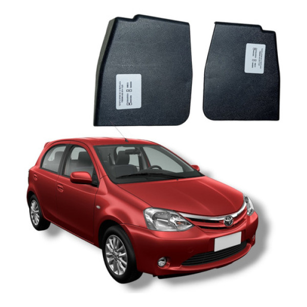 Par Moldura Acabamento Trilho Banco Toyota Etios 2012 2020 Preto
