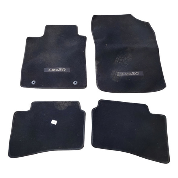 Jogo Tapetes Hyundai Hb20 2013 2019 Preto