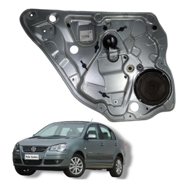 Maquina Vidro Elétrica Traseira Esquerda Polo Sedan 2008 13