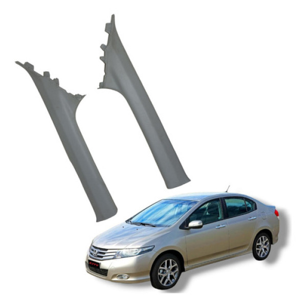 Par Acabamento Coluna Parabrisa Honda City 2009 A 2014
