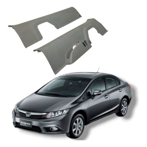 Par Acabamento Soleira Dianteira Honda Civic Lxs 2012 2016