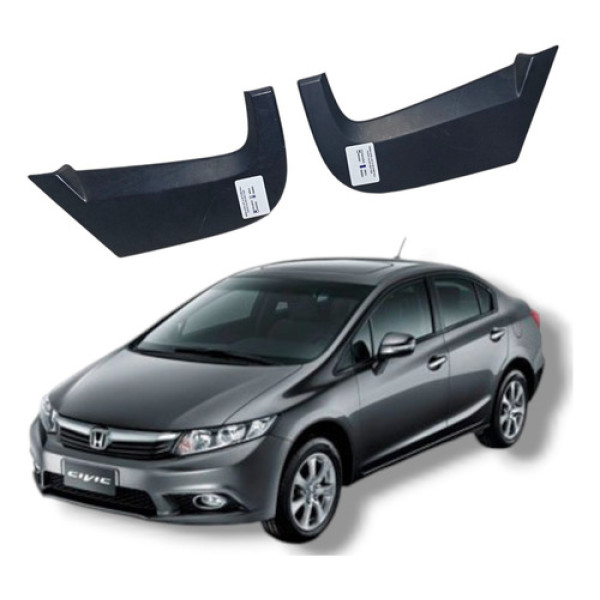 Par Moldura Friso Traseiro Honda Civic Lxs 2012 2016