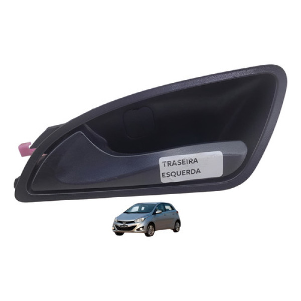 Maçaneta Interna Traseira Le Hyundai Hb20 2013 82611hb000 Verde-escuro Traseira