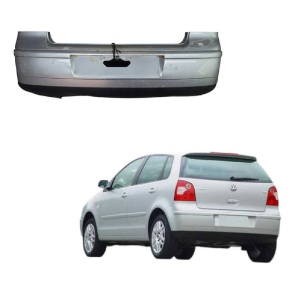 Parachoque Traseiro Vw Polo Hatch 2003 2006 Com Detalhes