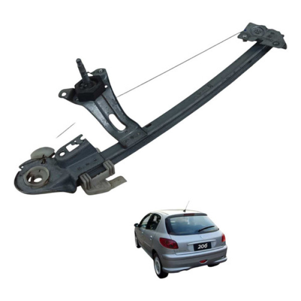 Maquina Vidro Manual Porta Tras Ld Peugeot 206 08 9623109680