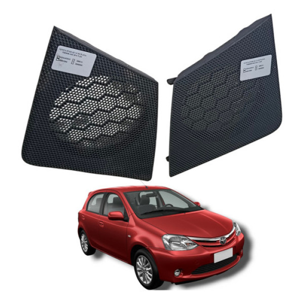 Par Tela Tweeter Moldura Toyota Etios 2012 A 2020