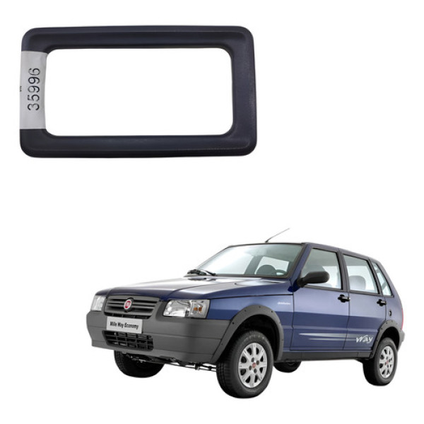 Moldura Maçaneta Interna Porta Diant Le Fiat Uno Mille 2012 Preto Dianteira