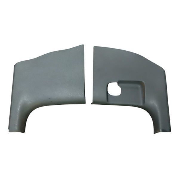 Par Moldura Soleira Volkswagen Polo 2003 2011 6q1863483 Cinza-escuro