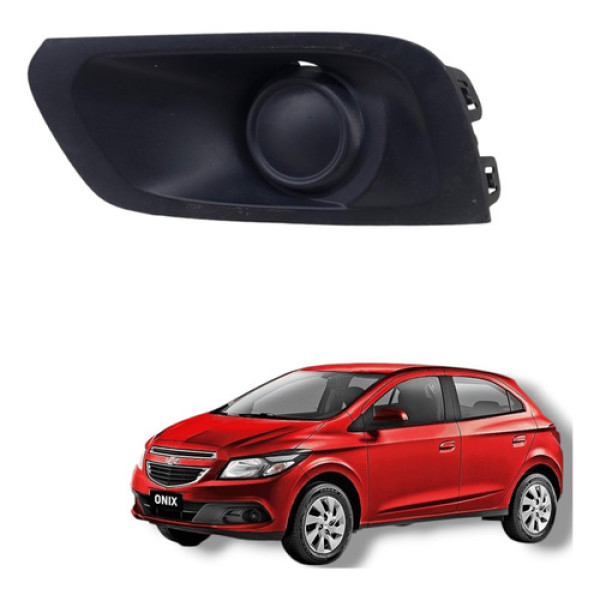 Moldura Farol Milha Esquerdo Gm Onix 2017 A 2020 Preto Esquerdo