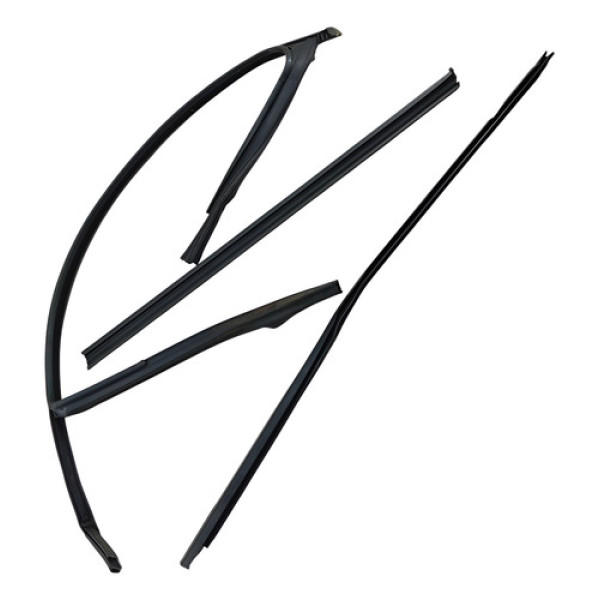 Kit Pestana Borracha Porta Dianteira Direita Vw Nivus 2023 Preto