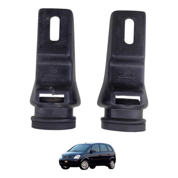 Par Suporte Radiador Gm Meriva Corsa Montana 2011 93336220 Preto