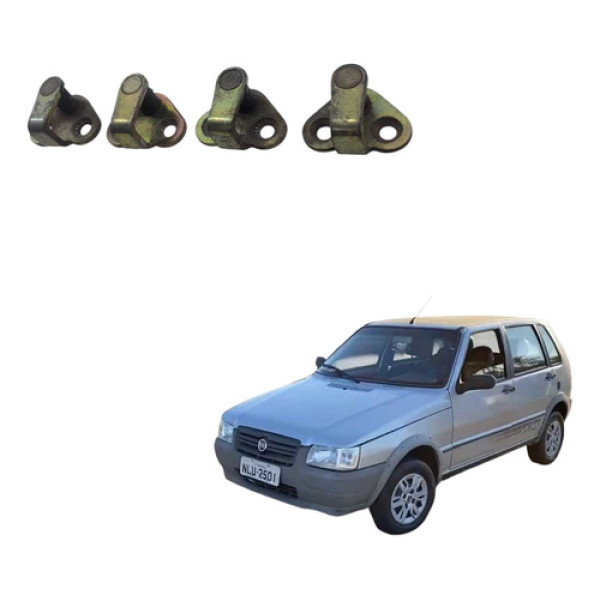 Jogo Batente Porta Peugeot 206 2002 2008 9649312880 Prateado