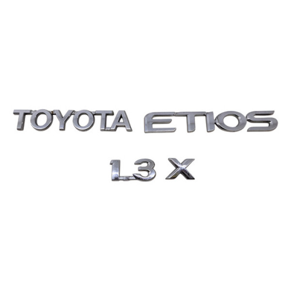 Emblemas Toyota Etios 1.5 X 2012 2017 Prata
