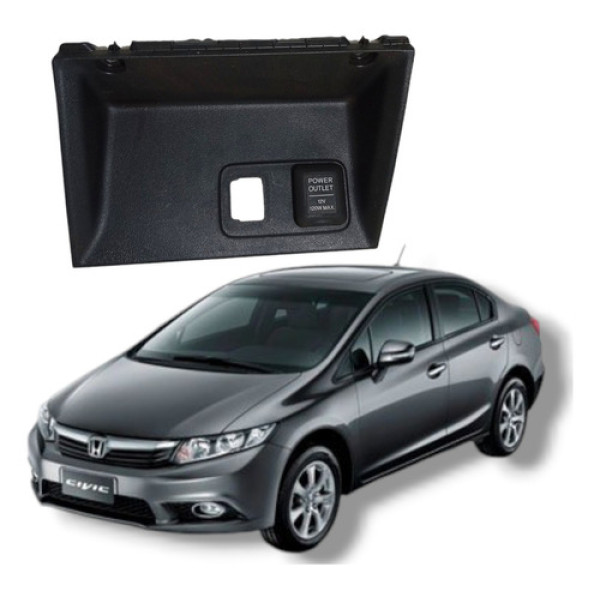 Porta Objetos Tomada 12v Honda Civic Lxs 2012 2016