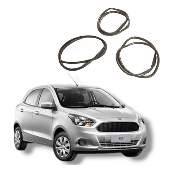 Kit Borracha Guarnição Porta Ford Ka 2017