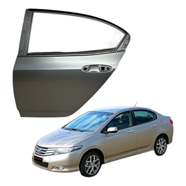 Porta Traseira Esquerda Honda City 2009 A 2013 Traseira Esquerda Cinza