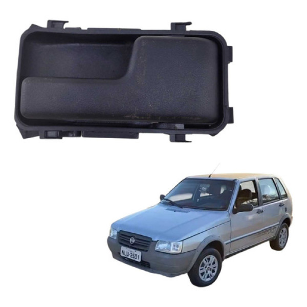 Maçaneta Interna Porta Tras Ld Fiat Uno Mille 2012 59617230 Preto Traseira