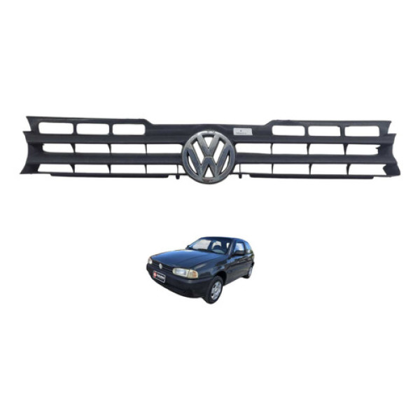 Grade Parachoqe Vw Gol Saveiro Parati G2 1996  2002 Preto Fosco
