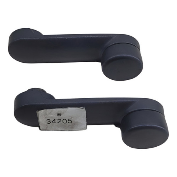 Par Manivela Vidro Dianteiro Chevrolet Corsa Hatch Maxx 2005 Preto