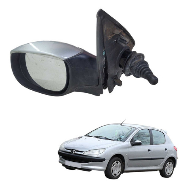 Retrovisor Manual Esquerdo Peugeot 206 2008