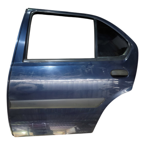 Porta Traseira Le  Ford Fiesta Sedan 2000 Traseira Esquerda Azul
