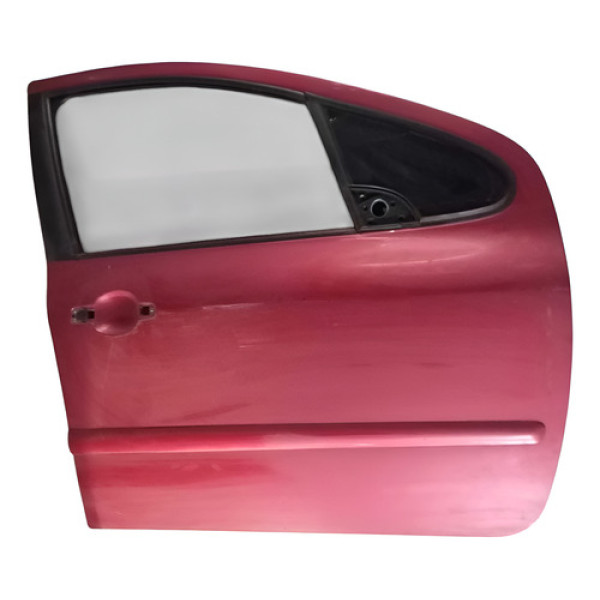 Porta Dianteira Lado Direito Peugeot 207 2009 Dianteira Direita Vermelha