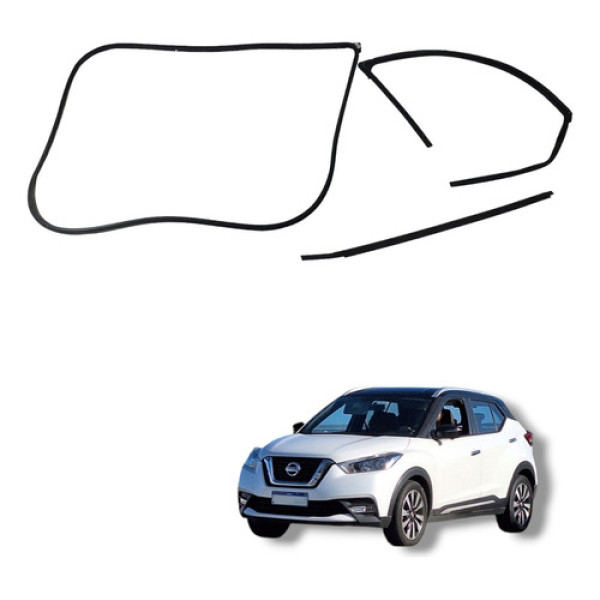 Jogo Borracha Porta Dianteira Direita Nissan Kicks 2016 22