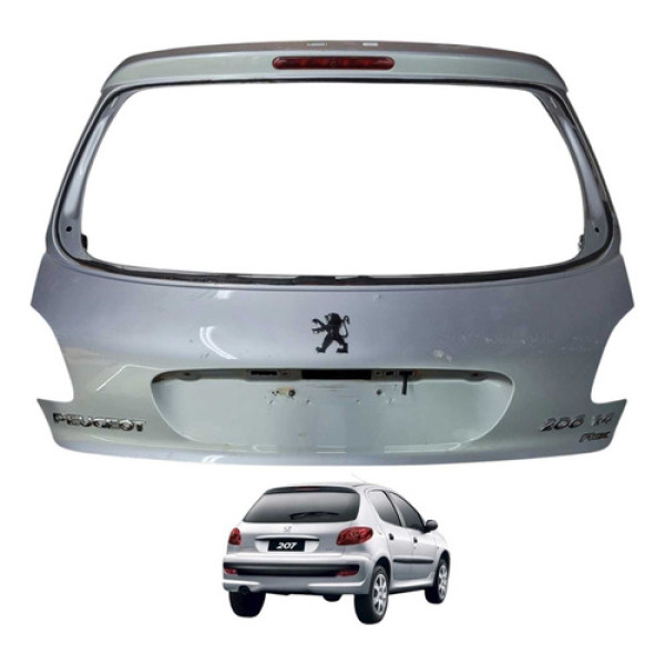 Tampa Traseira Peugeot 206 2001 2008 Prateado