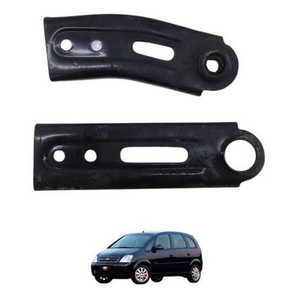 Par Suporte Radiador Inferior Chevrolet Meriva 2010 2013 Preto