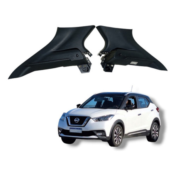 Par Moldura Bagagito Traseiro Nissan Kicks 2019 A 2022