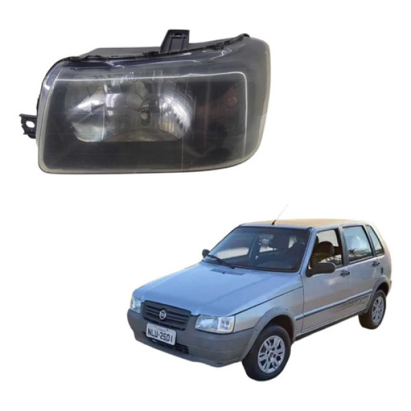 Farol Esquerdo Fiat Uno Mille Way 2007 2012 Esquerdo/motorista
