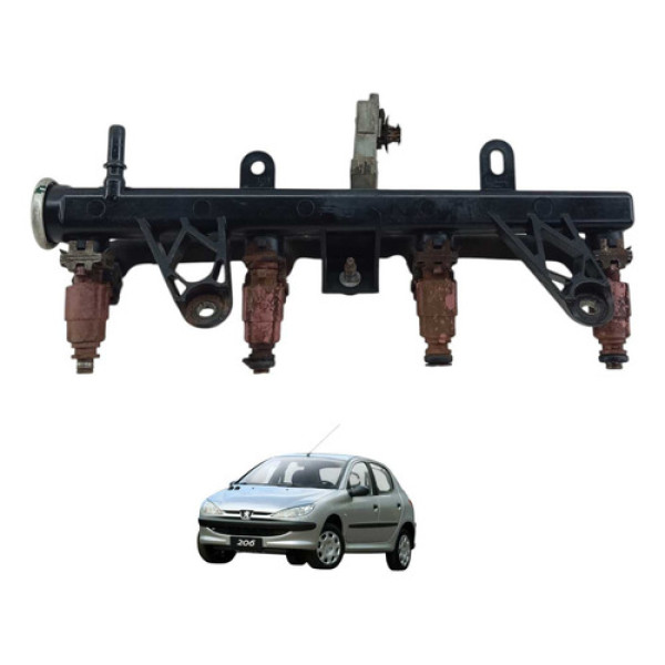 Flauta Bicos Injetores Peugeot 206 207 C3 1.4 08 9661364380